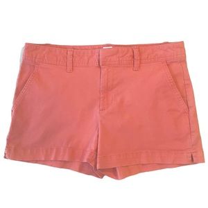 GAP Camelia Chino Shorts Size 2 Coral Mid Rise 4 Pockets